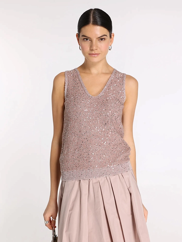 топ Max Mara Weekend WKDTEMPO цвет пудровый
