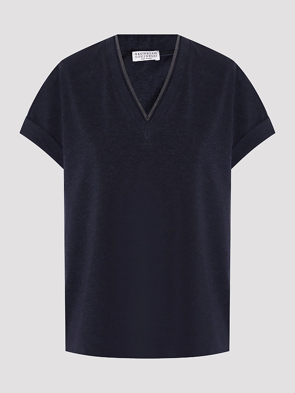 футболка Brunello Cucinelli M0T18BD222 цвет темно-серый