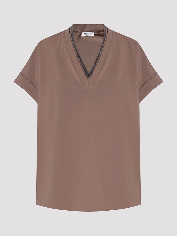 футболка Brunello Cucinelli M0T18BD222 цвет темно-бежевый