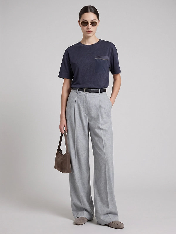 футболка Brunello Cucinelli M0T81B2M10 цвет темно-серый