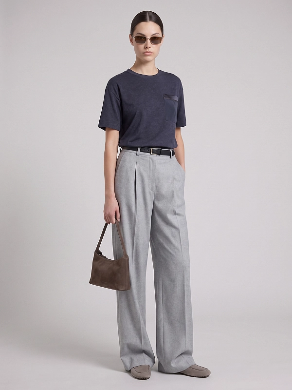 футболка Brunello Cucinelli M0T81B2M10 цвет темно-серый