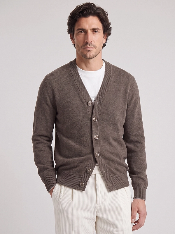 кардиган Brunello Cucinelli M22203806 цвет коричневый