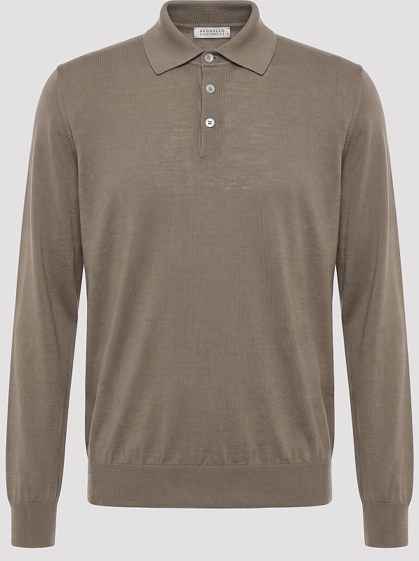 джемпер поло Brunello Cucinelli M2400295 цвет хаки