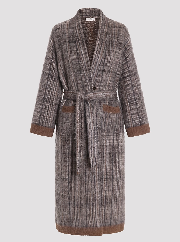 кардиган Brunello Cucinelli M2I247026 цвет серо-коричневый
