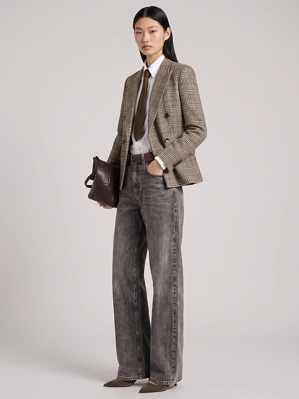 джинсы Brunello Cucinelli MA095P5565 цвет серый