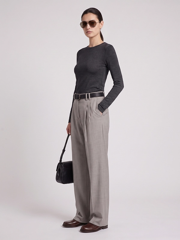 лонгслив Brunello Cucinelli MA998B1V00 цвет темно-серый
