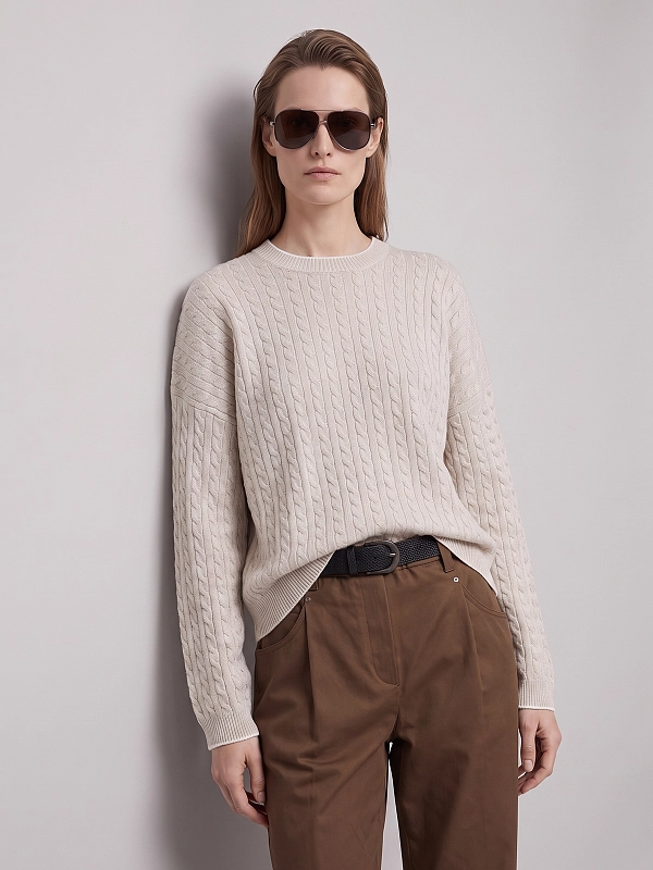джемпер Brunello Cucinelli MAZ226110P цвет молочный