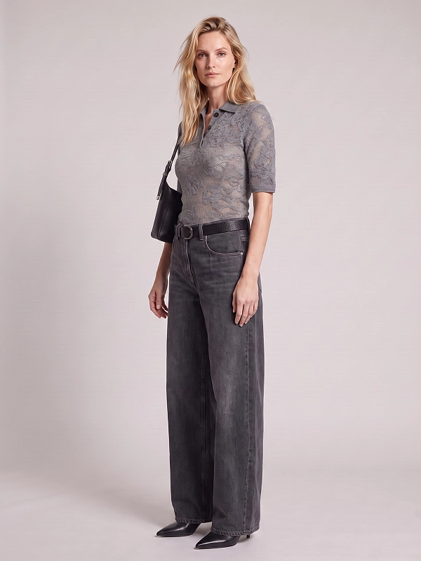 поло Brunello Cucinelli MFR491705P цвет серый