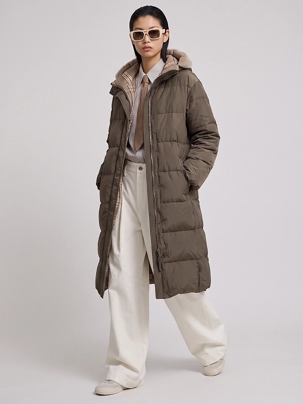 пуховик Brunello Cucinelli MH5259618 цвет коричневый