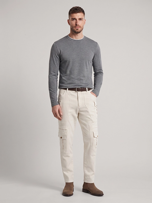 лонгслив Brunello Cucinelli MH8367433 цвет темно-серый