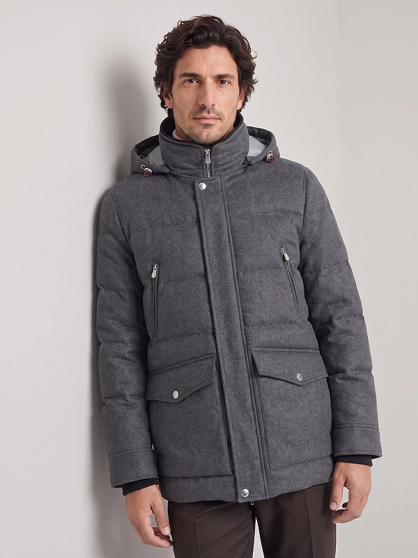 пуховик Brunello Cucinelli MM4701823 цвет темно-серый