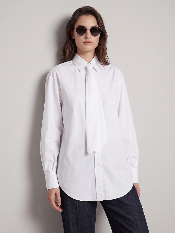 рубашка Brunello Cucinelli MP091M3A56 цвет белый