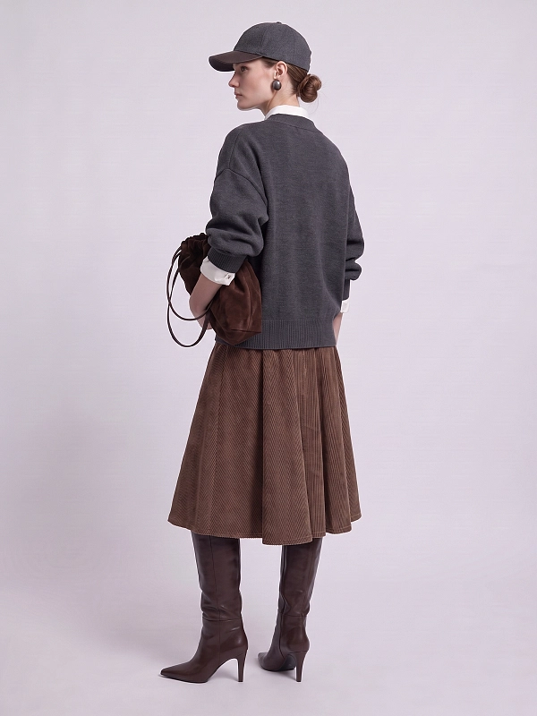 юбка Brunello Cucinelli MP180G4084 цвет коричневый