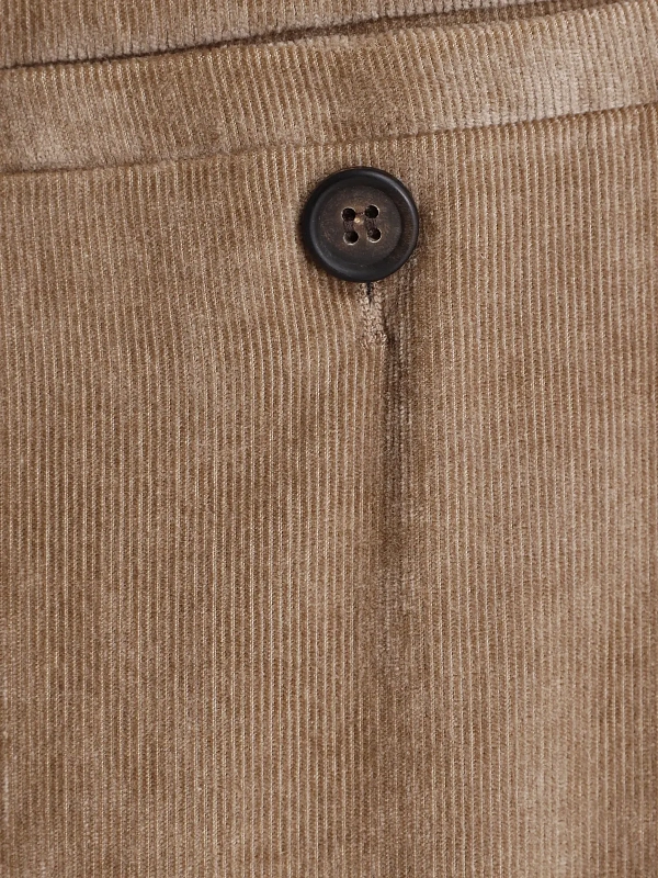 брюки вельветовые Brunello Cucinelli MP547P9274 цвет бежевый