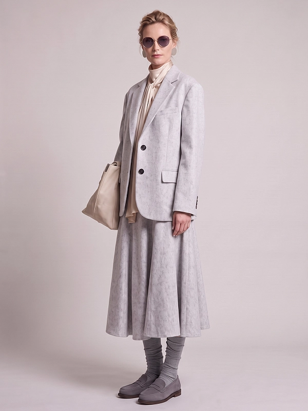 юбка Brunello Cucinelli MP549G4076 цвет светло-серый