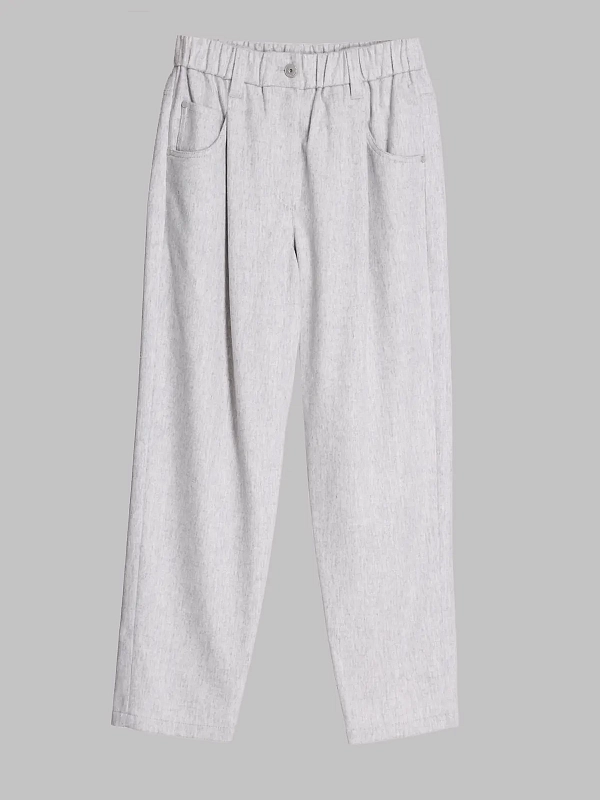 брюки Brunello Cucinelli MP549P9148 цвет светло-серый