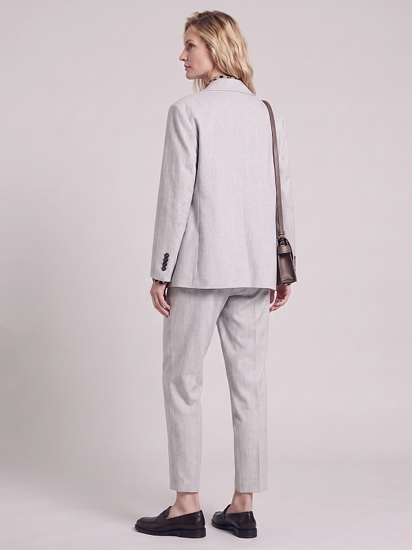 брюки Brunello Cucinelli MP549P9148 цвет светло-серый