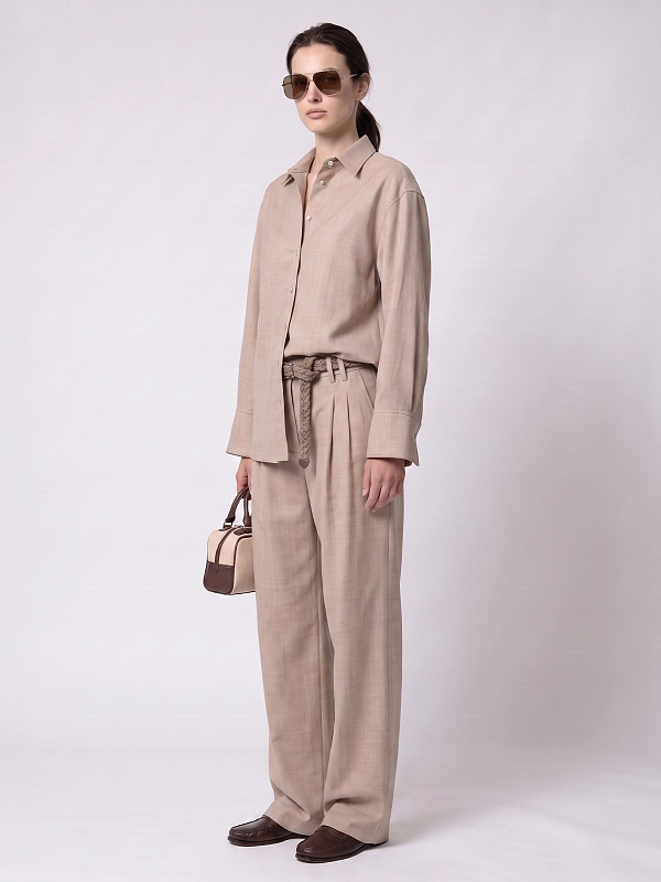 брюки Brunello Cucinelli MP550P9253 цвет бежевый