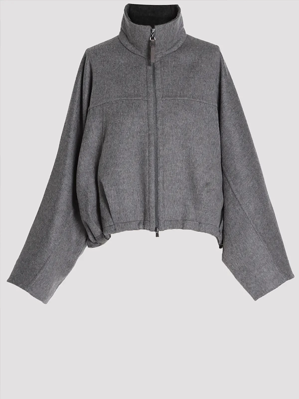 бомбер Brunello Cucinelli MP565B3F06 цвет серый