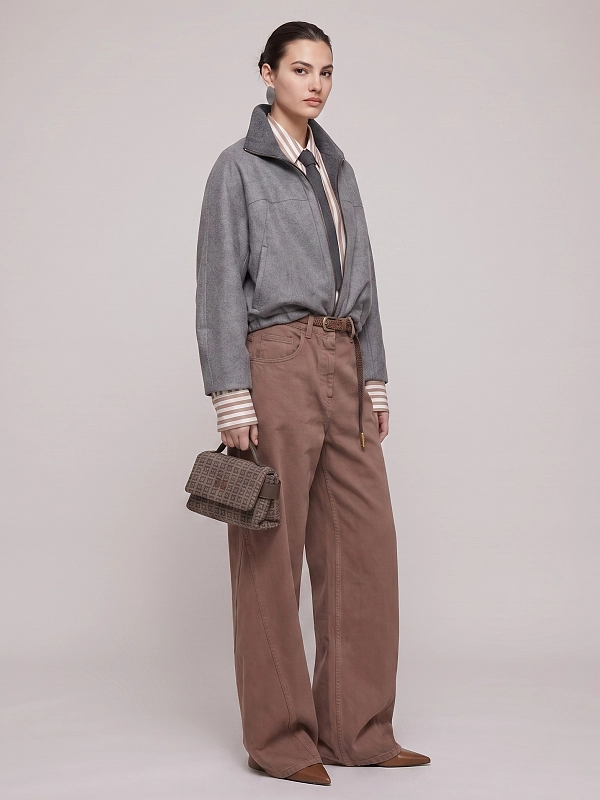 бомбер Brunello Cucinelli MP565B3F06 цвет серый
