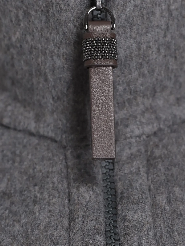 бомбер Brunello Cucinelli MP565B3F06 цвет серый