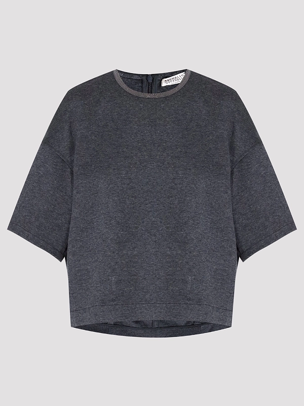 свитшот Brunello Cucinelli MP991B2O00 цвет темно-серый