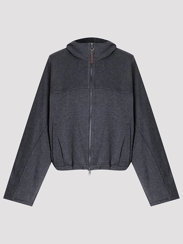 толстовка спортивная Brunello Cucinelli MP991B2O06 цвет темно-серый