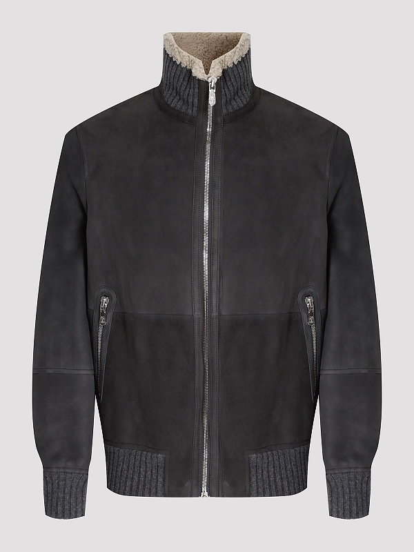 дубленка Brunello Cucinelli MPMCU1737 цвет темно-серый