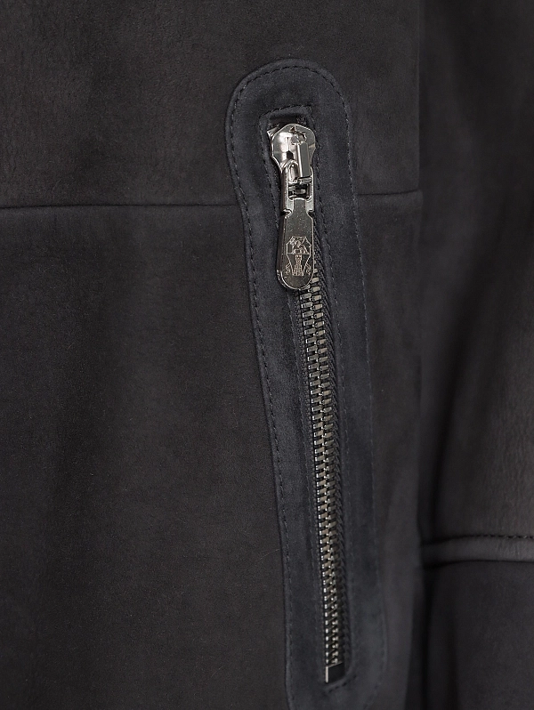 дубленка Brunello Cucinelli MPMCU1737 цвет темно-серый