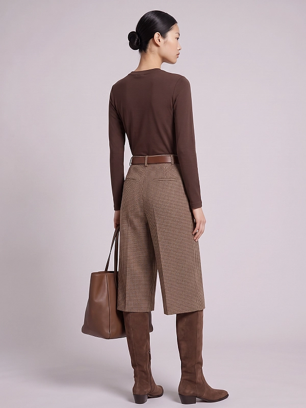 лонгслив Brunello Cucinelli MPT18B0107 цвет темно-коричневый