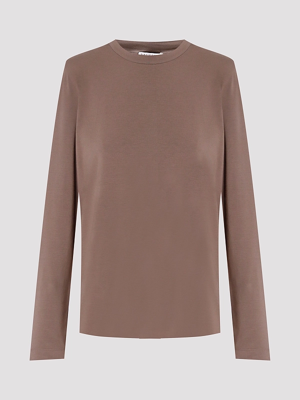 лонгслив Brunello Cucinelli MPT18B0107 цвет коричневый