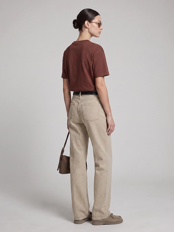 футболка Brunello Cucinelli MPT81EC710 цвет коричневый