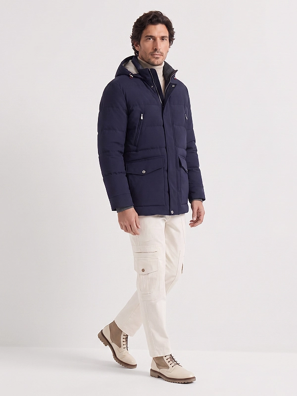 пуховик Brunello Cucinelli MV4061823 цвет темно-синий