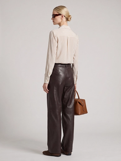 брюки кожаные Max Mara MSTLEGNO