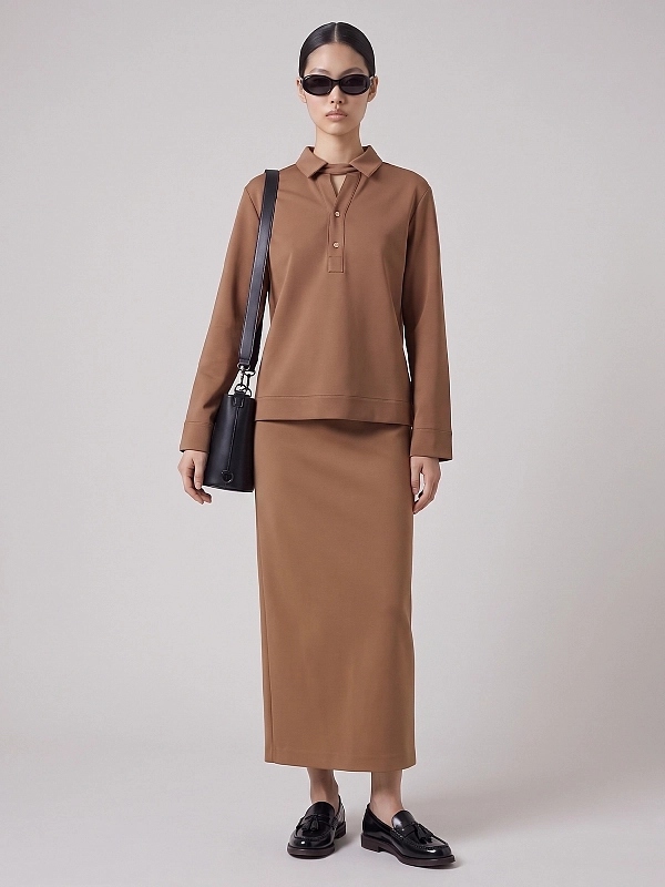 лонгслив Max Mara MMLALPINO цвет кэмэл