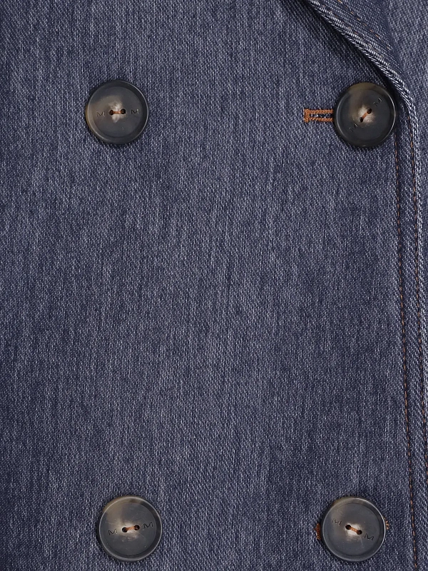 пальто короткое Max Mara MMLAZOTO цвет синий