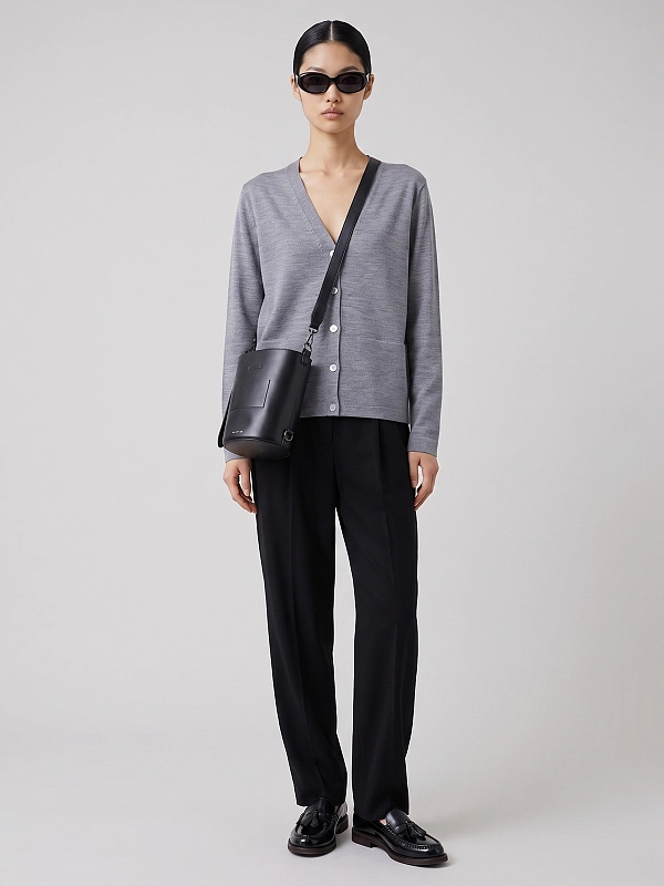 кардиган Max Mara MMLCANDITI цвет серый