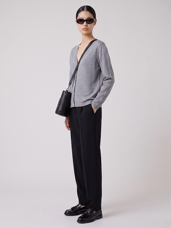 кардиган Max Mara MMLCANDITI цвет серый