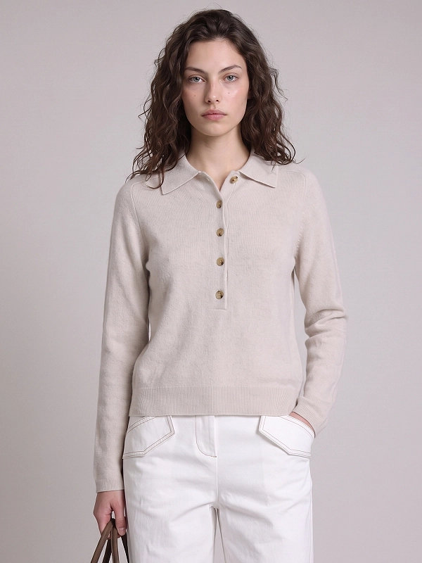 поло Max Mara MMLCELLULA цвет светло-бежевый