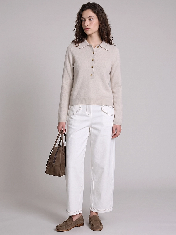 поло Max Mara MMLCELLULA цвет светло-бежевый