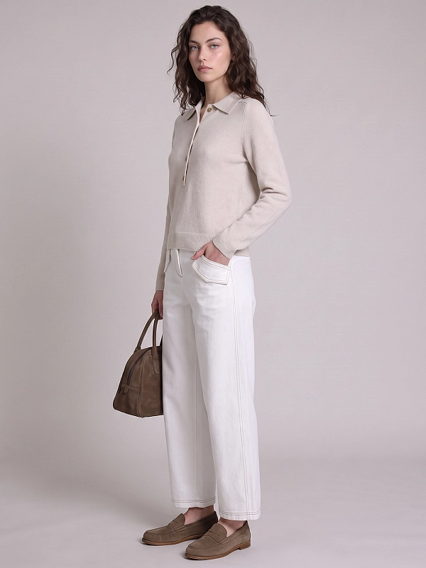 поло Max Mara MMLCELLULA цвет светло-бежевый