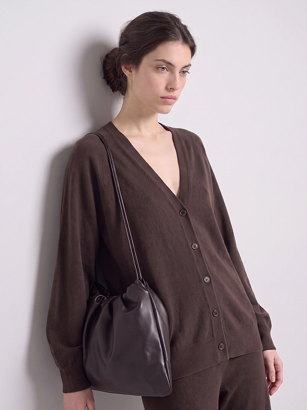 кардиган Max Mara MMLCESTINO цвет коричневый