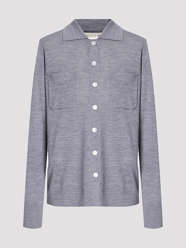кардиган Max Mara MMLDETTO цвет серый