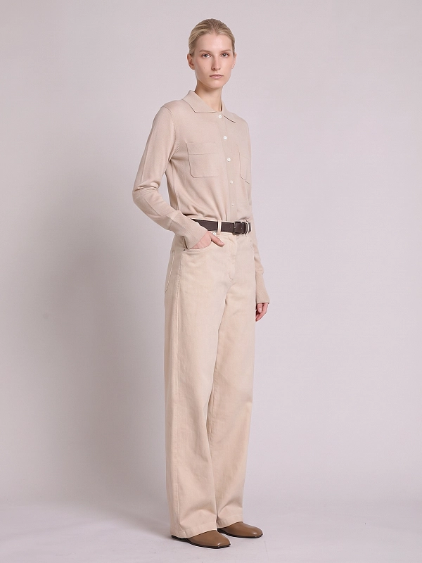 джинсы Max Mara MMLGELATO цвет светло-бежевый