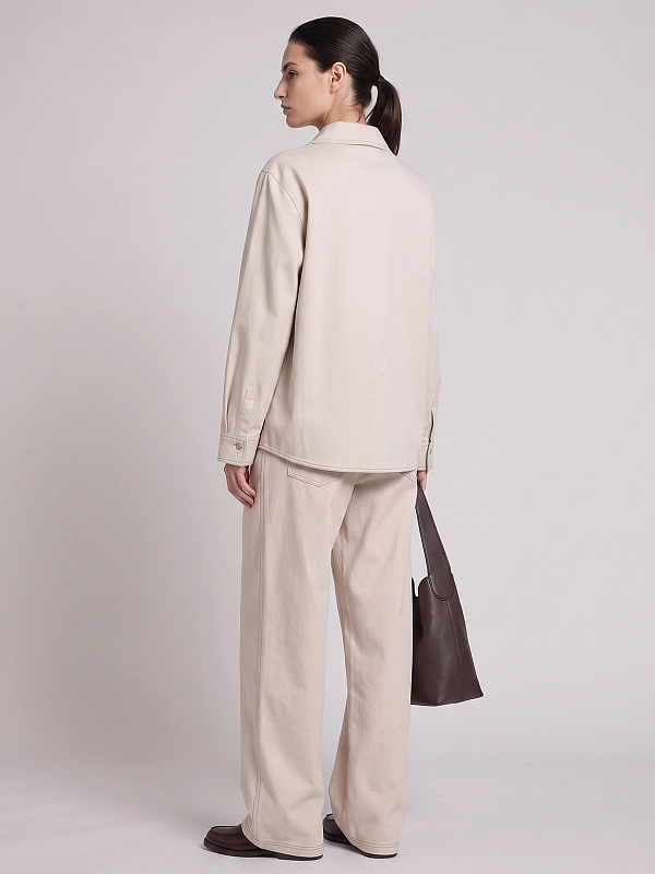 брюки Max Mara MMLGESTRO цвет светло-бежевый