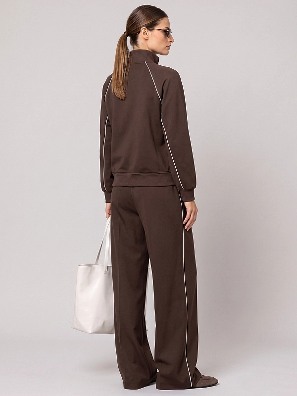 толстовка спортивная Max Mara MMLLEMBO цвет темно-коричневый