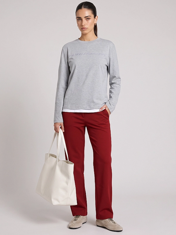 лонгслив Max Mara MMLPINZA цвет серый