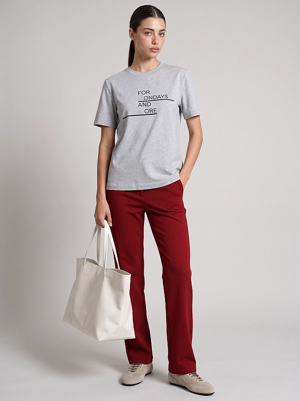 футболка Max Mara MMLROLLIO цвет серый