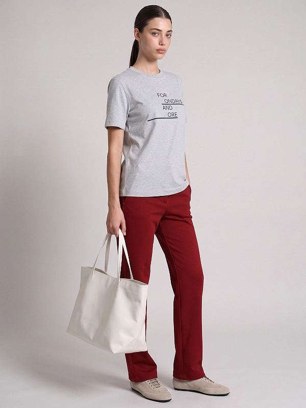 футболка Max Mara MMLROLLIO цвет серый