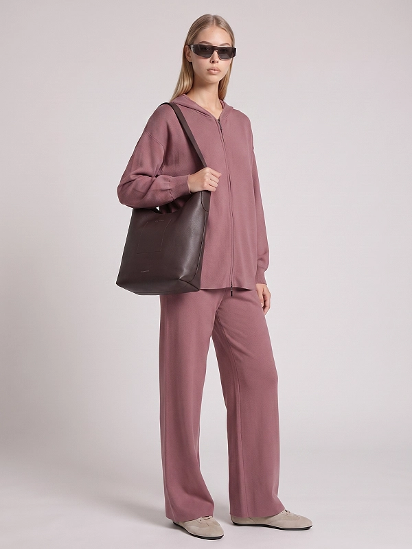 брюки трикотажные Max Mara MMLROTONDO цвет розовый